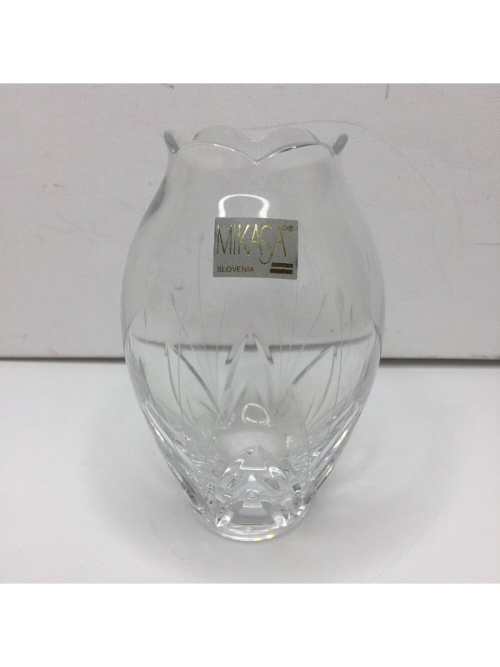 Mikasa Slovenia Mini Crystal Bud Vase 5" Floral Etched Design Elegant Home Decor